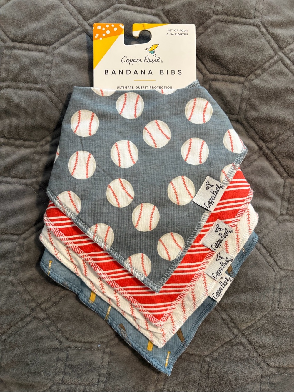 Copper Pearl Baby Bandana Bibs Baseball Slugger